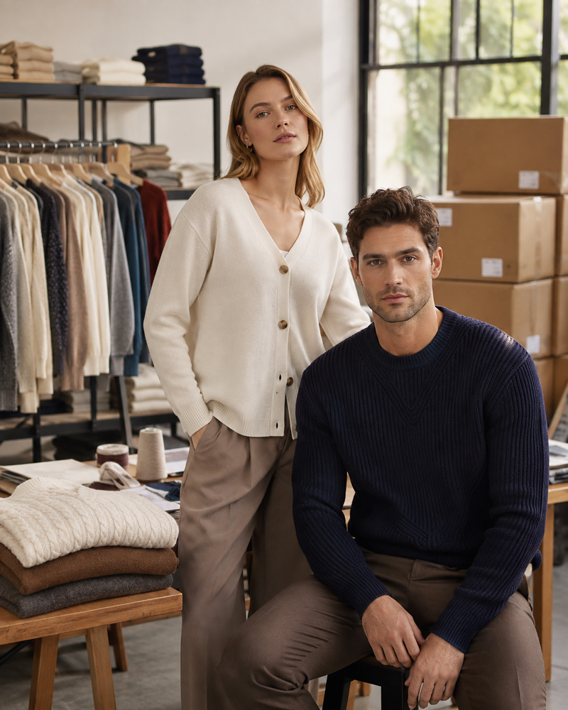 Cotton & Wool Yarn Sweater & Cardigan Manufacturer in India Indeartisans