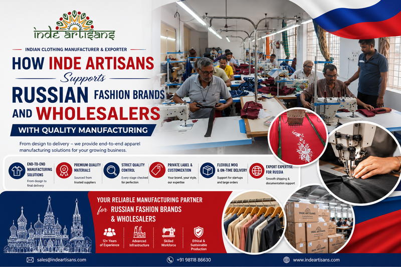 How Inde Artisans supports Russian fashion brands and wholesalers with quality manufacturing Indeartisans