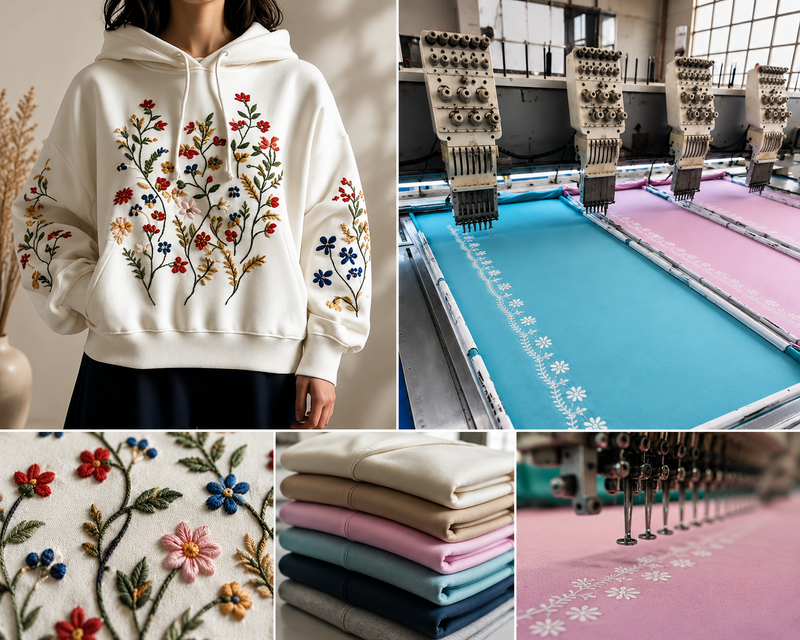 Winter Cotton Fleece Hoodies Printed & Embroidery for Women Indeartisans