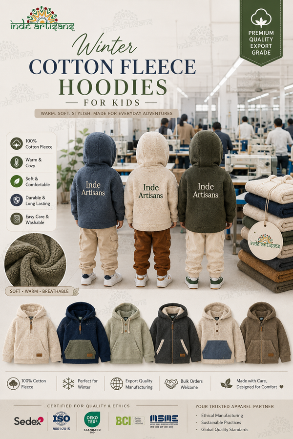 Winter Cotton Fleece Hoodies for Kids