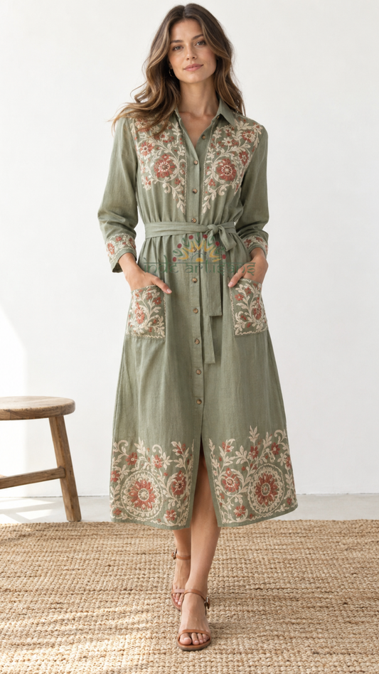 Suzani Jackets, Dresses & Pants Manufacturer & Export Indeartisans