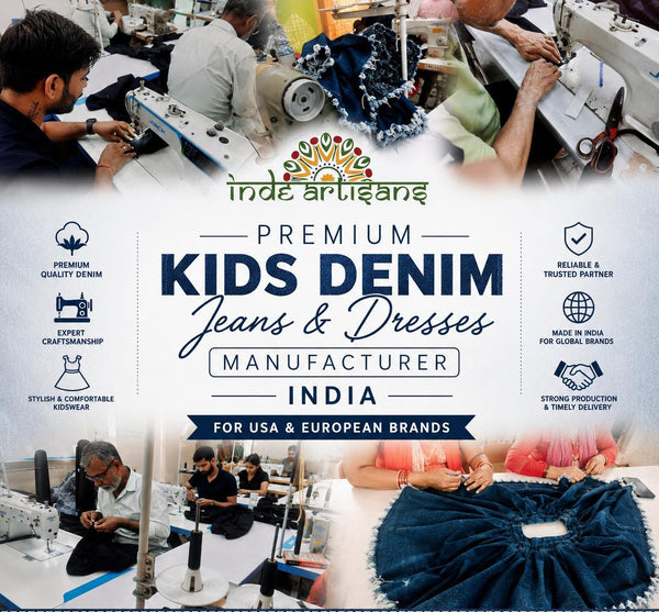 Premium Kids Denim Jeans Indeartisans